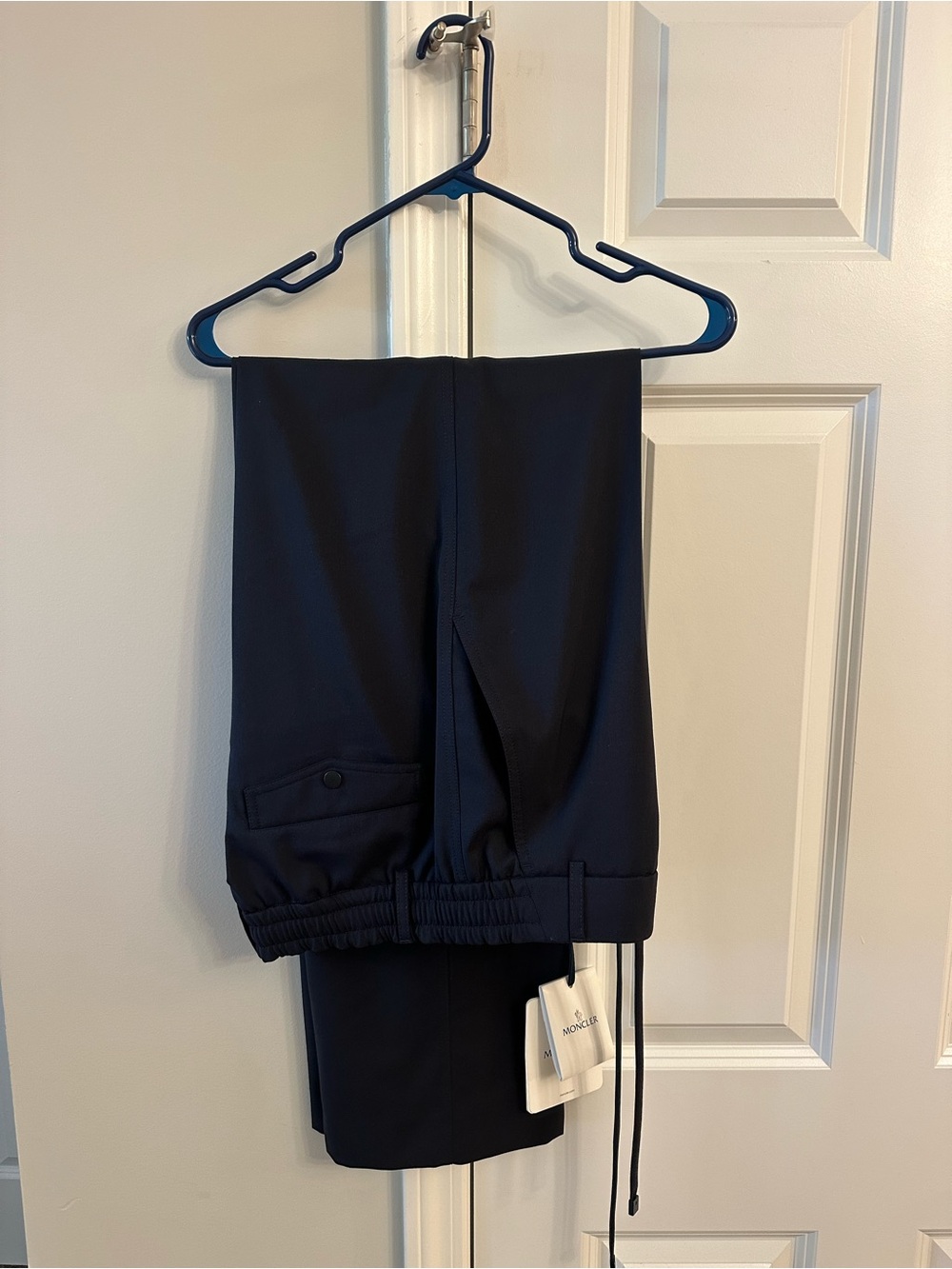 Moncler Blue  Drawstring Pants with Branded Tag